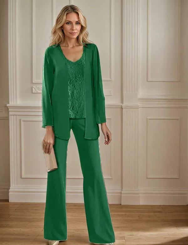 Chiffon Mother of the Bride Pantsuits with Jacket