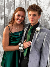 Emerald Green A-Line Square Neck Short Homecoming Dress