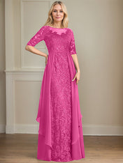 Chiffon Lace Maxi Dress