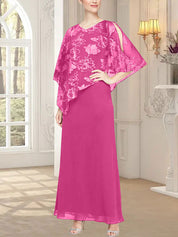 Robe longue en maille pailletée avec corsage asymétrique fantaisie superposé 