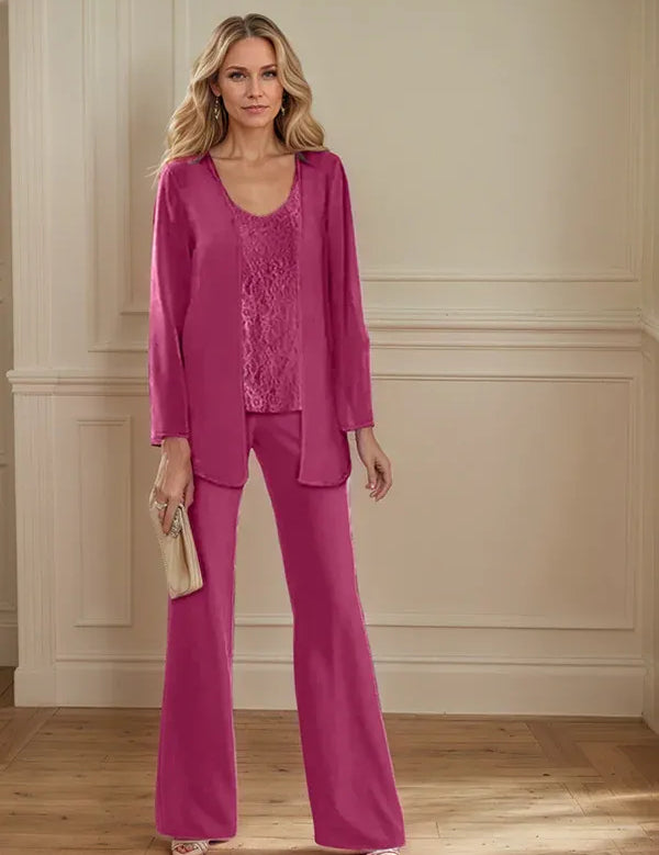 Chiffon Mother of the Bride Pantsuits with Jacket