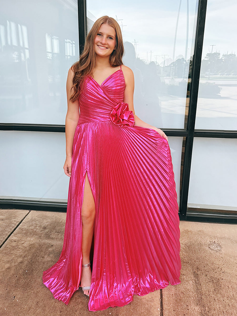 FuchsiaMetallicPleatedLongPromDresswithRosette_2.jpg