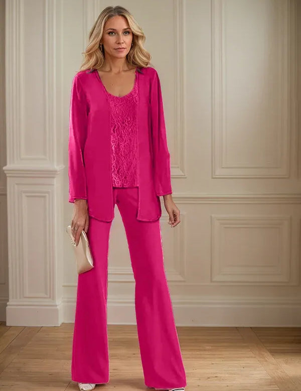 Chiffon Mother of the Bride Pantsuits with Jacket