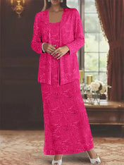 Chiffon Mother of the Bride Dresses with Sequins & Jacket
