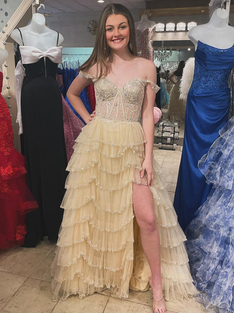 GlamorousChampagneBeadedTieredRuffleCorsetPromDresswithSlit_8.jpg