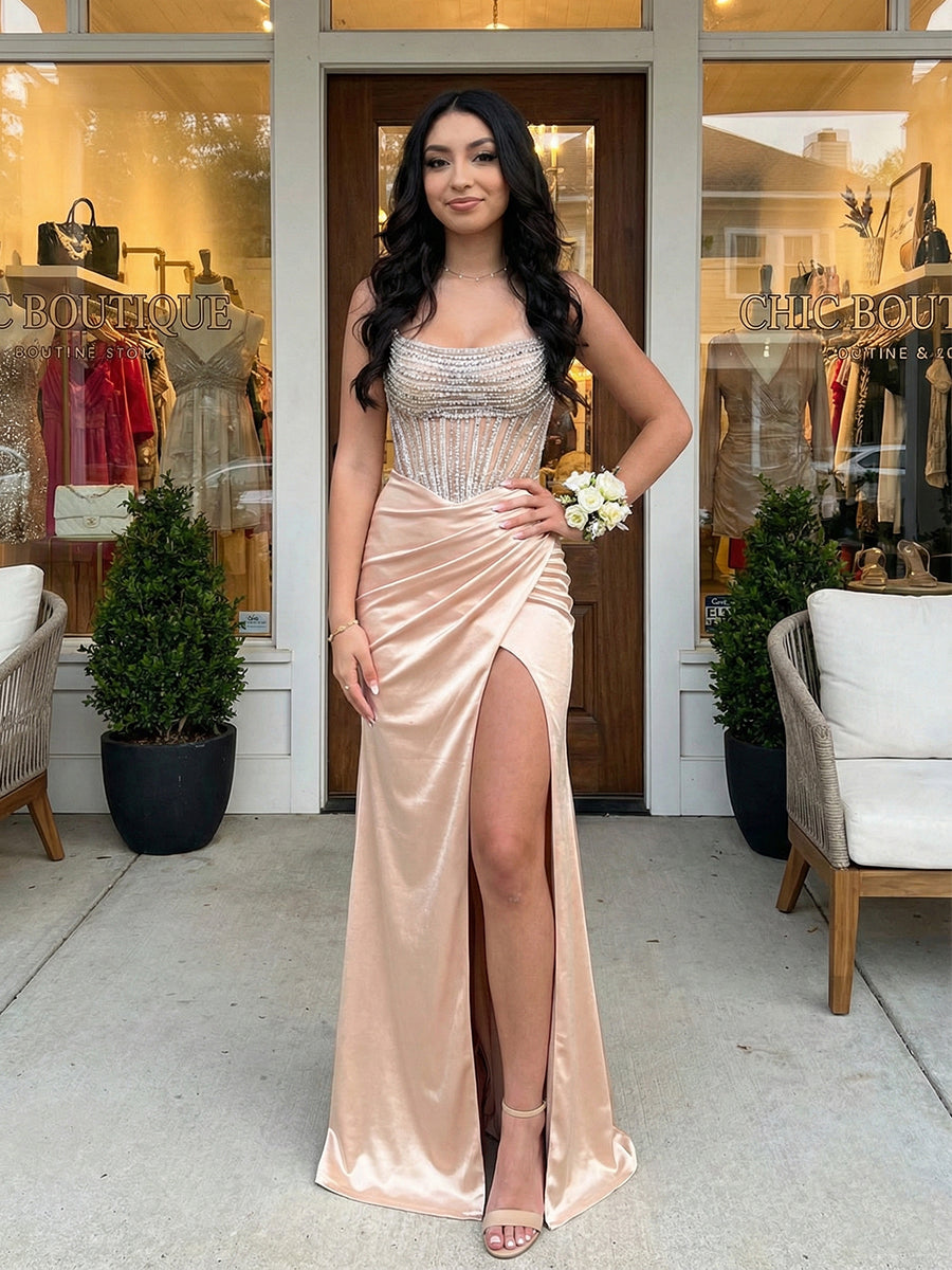 GlamorousChampagneStraplessBeadedCorsetSatinPromDresswithSlit_2.jpg