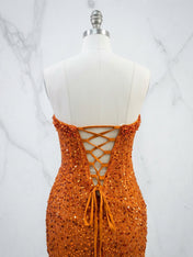 Glitter Strapless Mermaid Sequined Short Mini Homecoming Dress