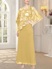 Robe longue en maille pailletée avec corsage asymétrique fantaisie superposé 