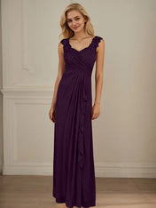 Champagne A-Line Sweetheart Neckline Pleated Mesh Dress