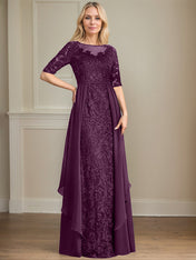 Chiffon Lace Maxi Dress