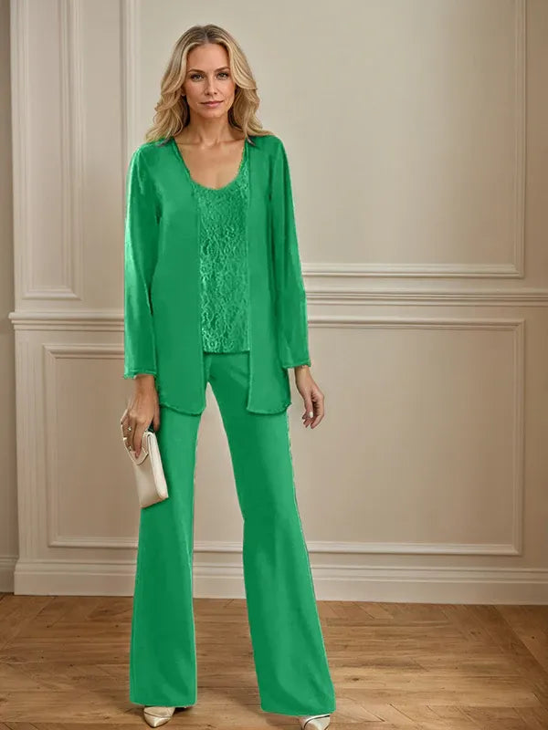 Chiffon Mother of the Bride Pantsuits with Jacket