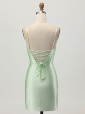 Green Bodycon Corset Cut Out Short Homecoming Dress with Beading