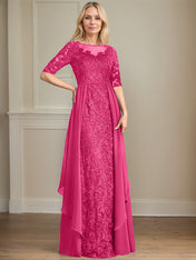 Chiffon Lace Maxi Dress