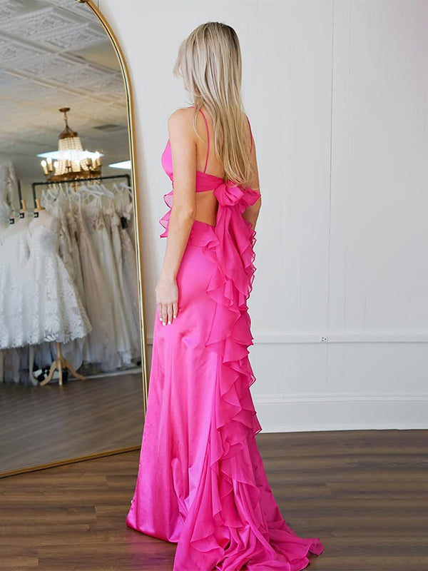 HotPinkMermaidSpaghettiStrapsWaistHollowSatinPromDresswithLegSlit_2.jpg
