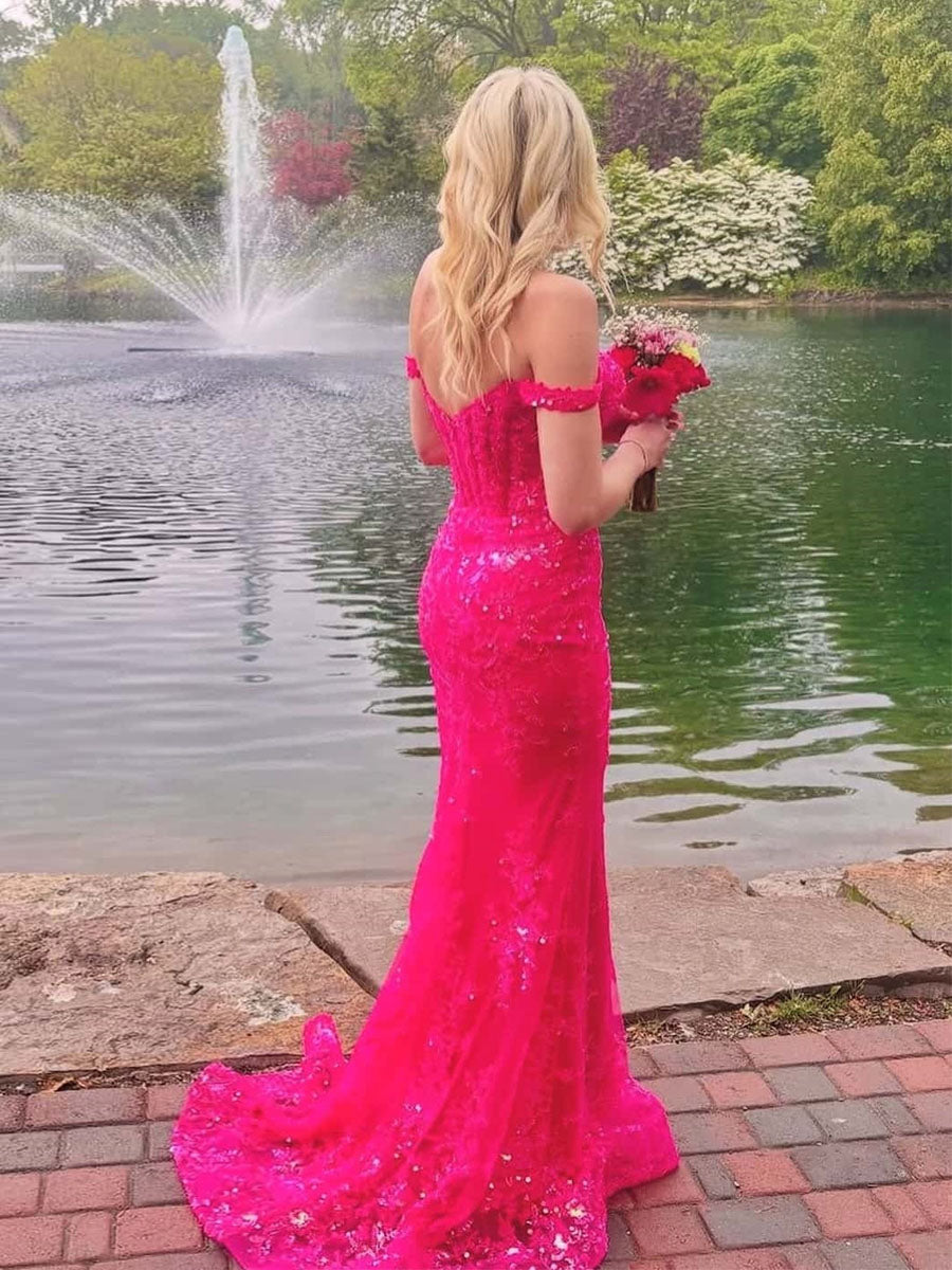 HotPinkOffTheShoulderSequinEmbroideredMermaidPromDress_1.jpg