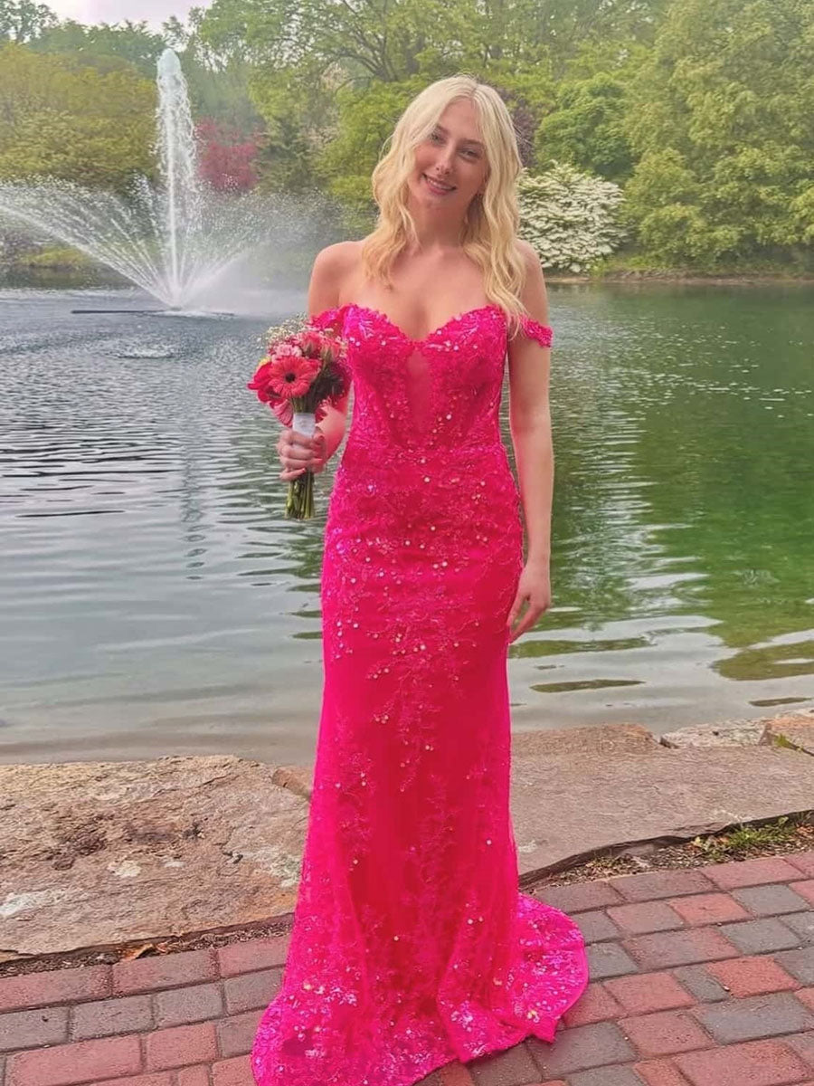 HotPinkOffTheShoulderSequinEmbroideredMermaidPromDress_3.jpg
