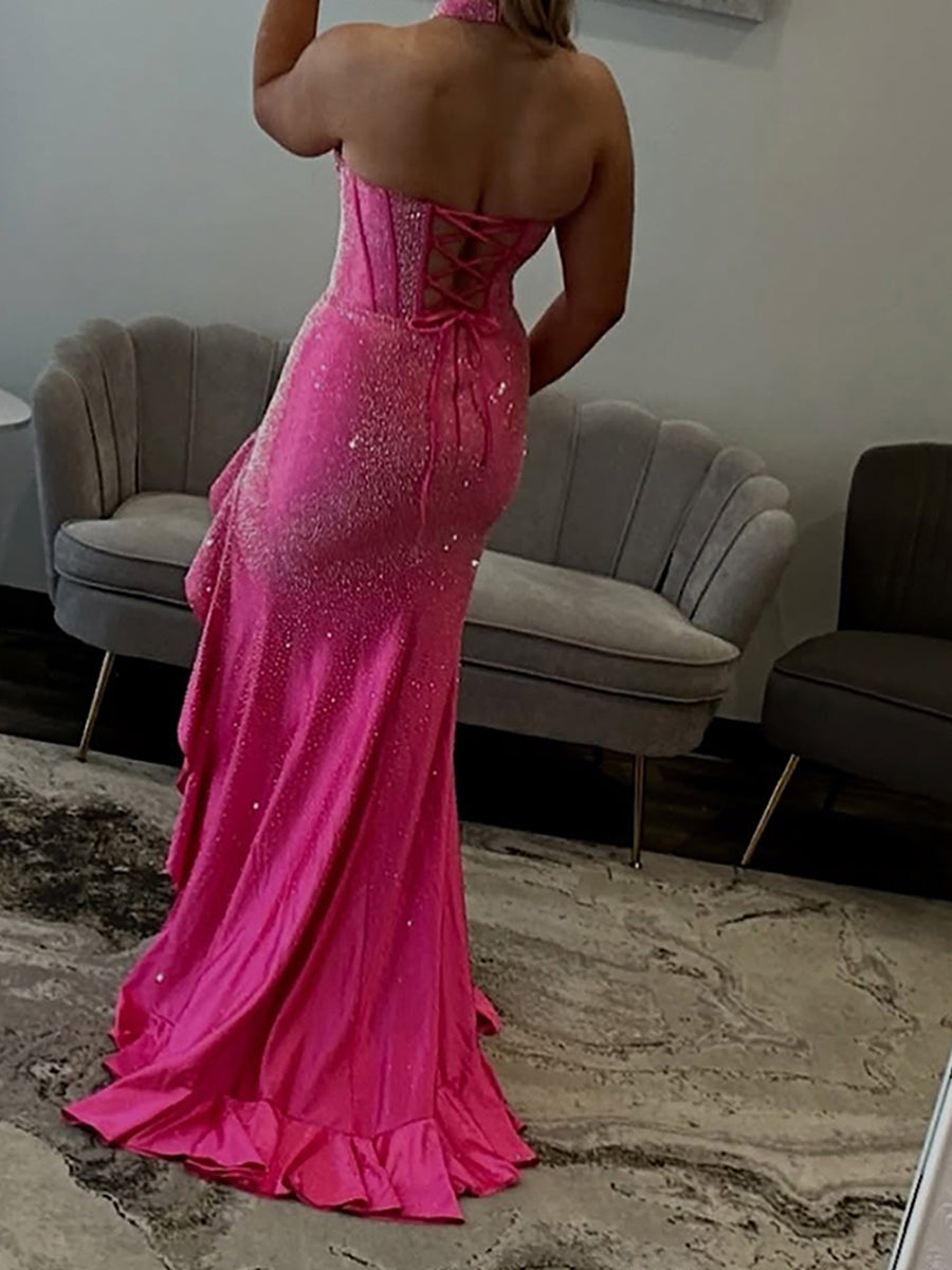 HotPinkSparkleHalterCorsetPromDresswithRuffleSlit_1.jpg