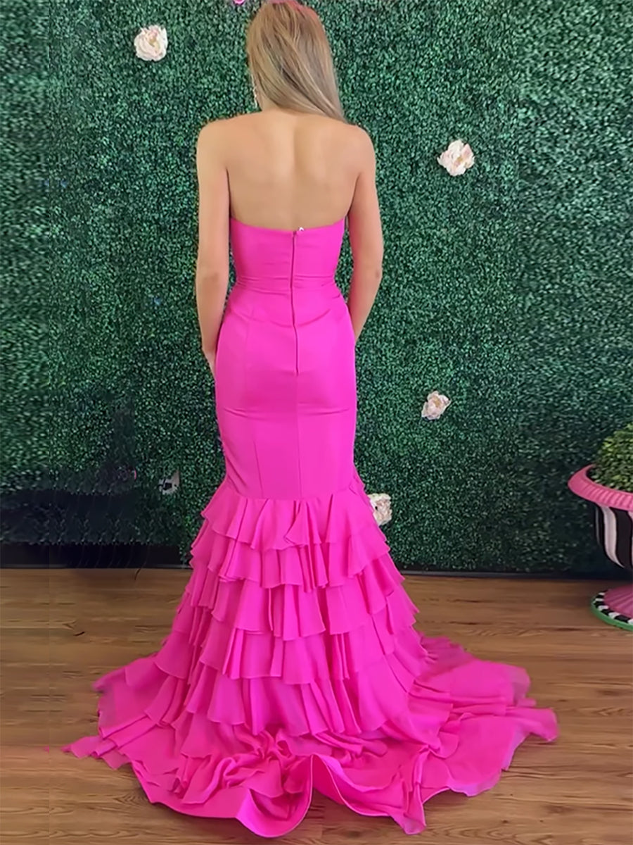 HotPinkStraplessCascadingTieredRuffMermaidPromDress_2.jpg