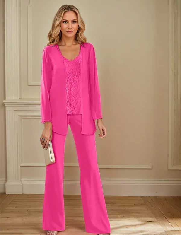 Chiffon Mother of the Bride Pantsuits with Jacket