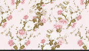 Pink Floral Chiffon Round Neck Long Sleeve High Split Floor-Length Gown Dress