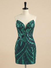 Champagne Gold Art Deco Sequin Short Homecoming Dresses