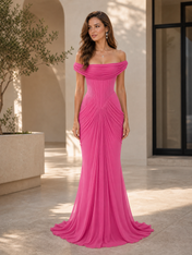 White Spaghetti Strap Sleeveless Lace Split Mermaid Floor-Length Gown Dress