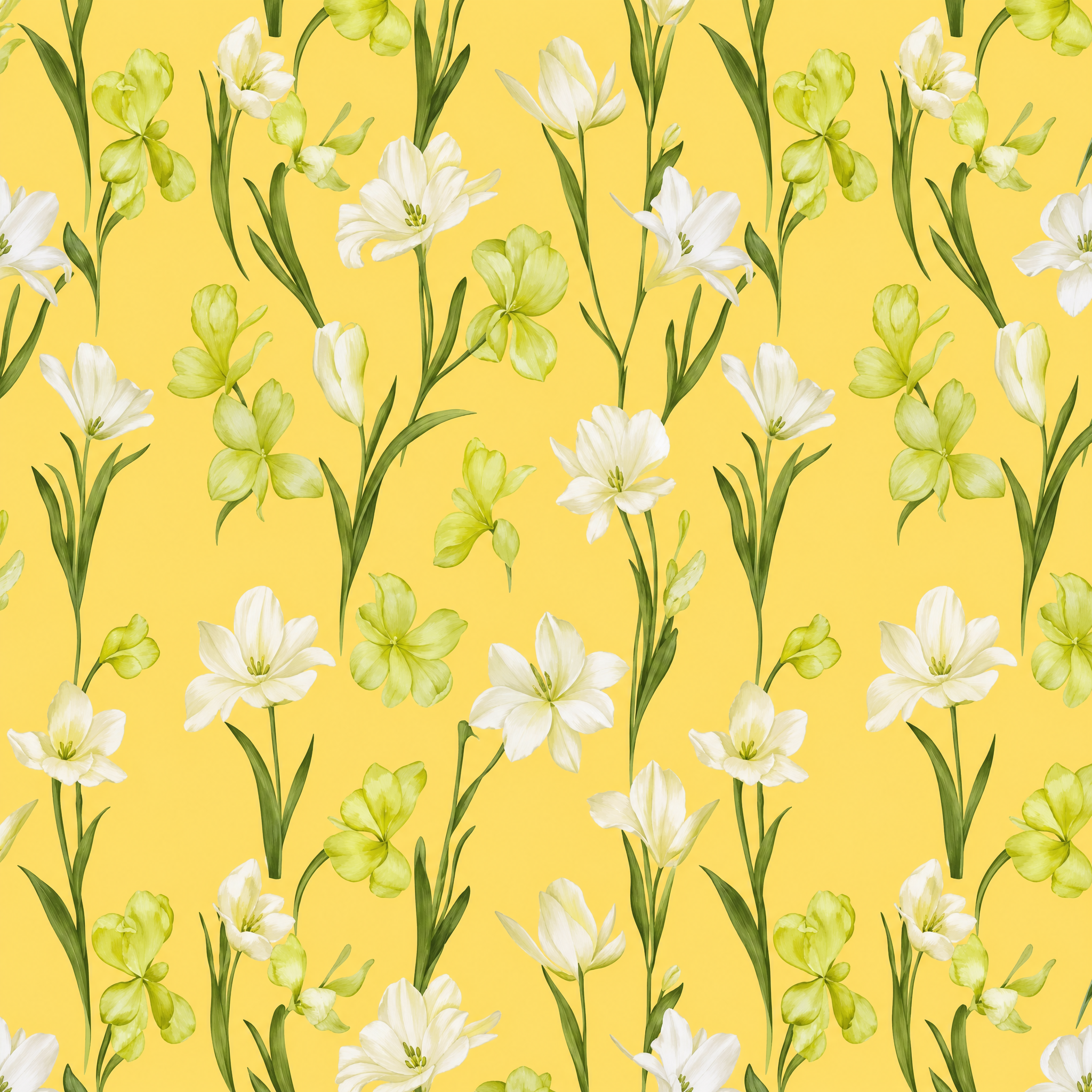 Yellow Floral Chiffon High Halter Neck Sleeveless A-Line Floor-Length Gown Dress