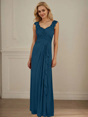 Champagne A-Line Sweetheart Neckline Pleated Mesh Dress