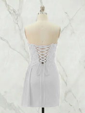 Strapless Sweetheart Draped Mini Homecoming Dress