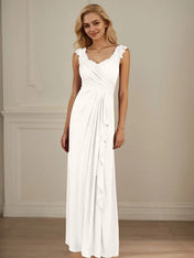 Champagne A-Line Sweetheart Neckline Pleated Mesh Dress