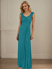 Champagne A-Line Sweetheart Neckline Pleated Mesh Dress