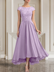 A-line Scoop Floor-Length Lace Chiffon Mother of the Bride Dress With Sequins