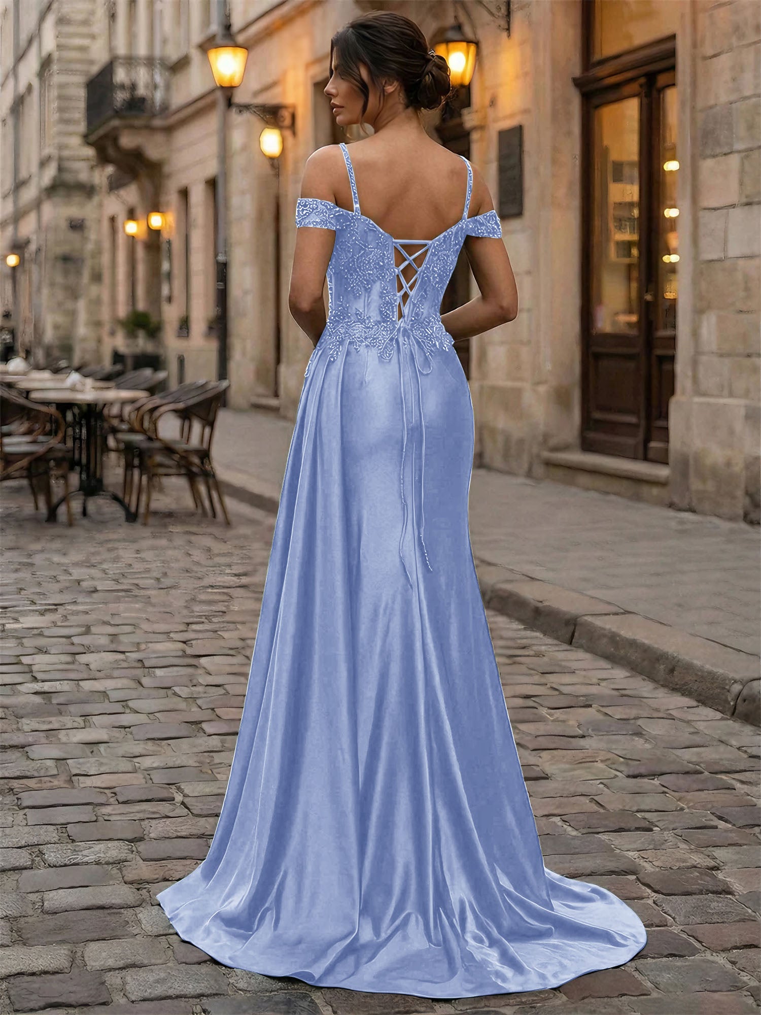 Emerald Green Beaded Corset Satin Long Prom Dress