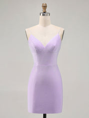 Light Green Bodycon Backless Short Homecoming Dress with Beading