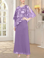 Robe longue en maille pailletée avec corsage asymétrique fantaisie superposé 