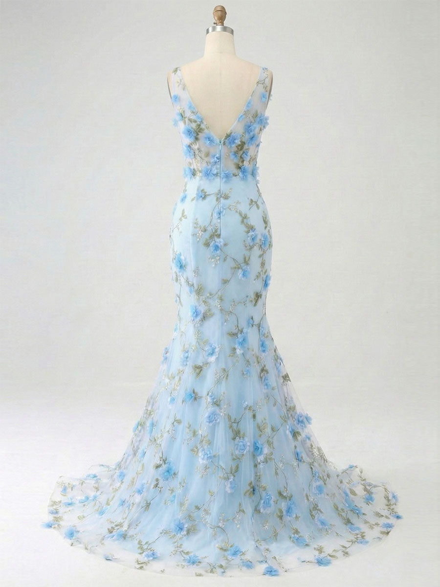 LightBlueDeepV-NeckTulleMermaidPromDresswith3DFloralAppliques_5.jpg