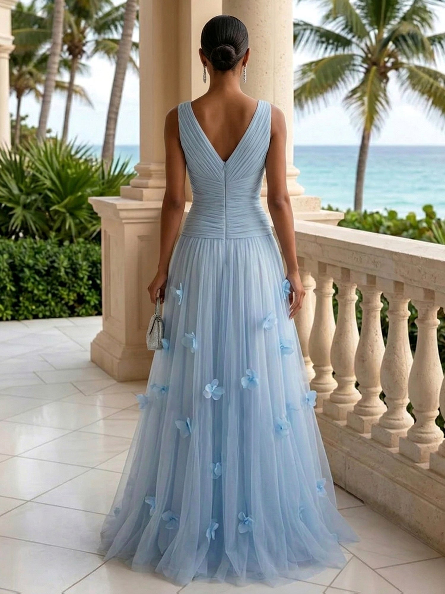 LightBlueEveningDresswith3DFlowerVNeckPleatMaxiDress_5.jpg