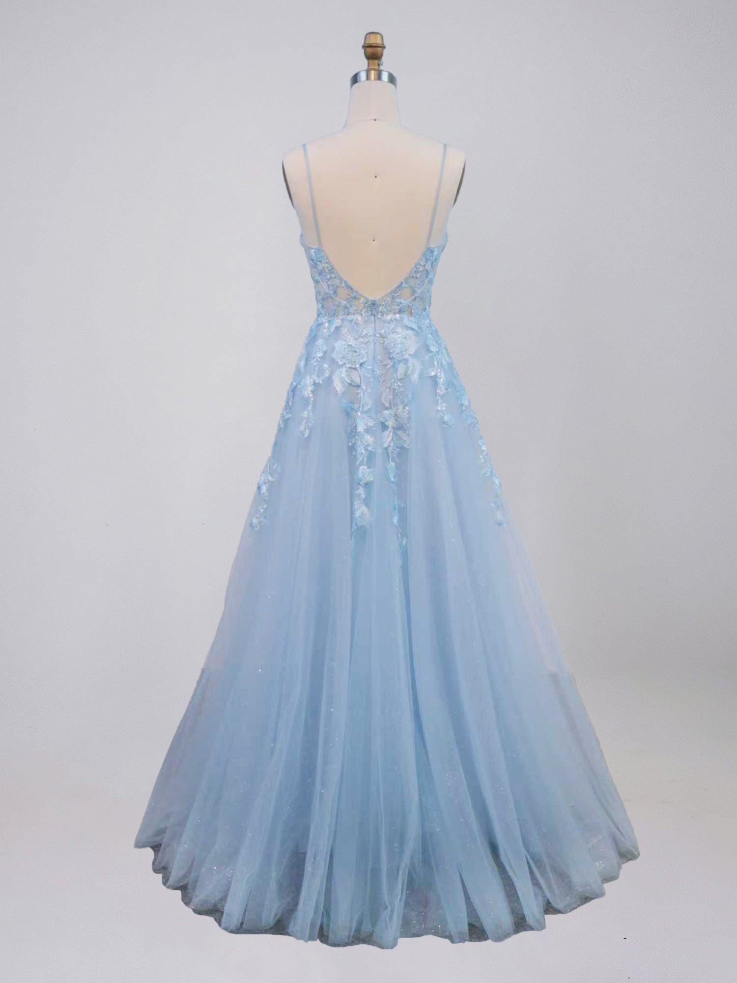 LightBlueV-NeckTulleA-LinePromDresswith3DFloralAppliques_1.jpg