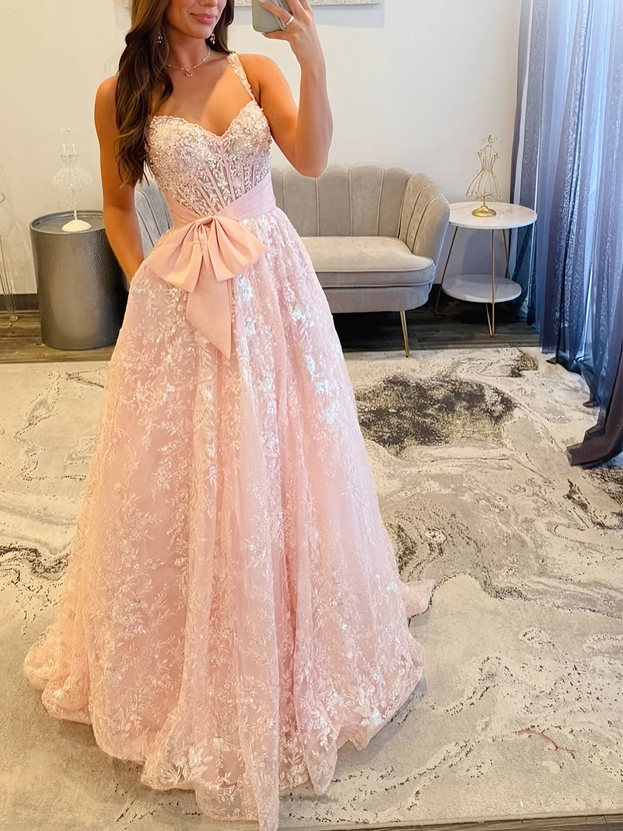 LightPinkStraplessALineSequinLongPromDresswithBow_1.jpg