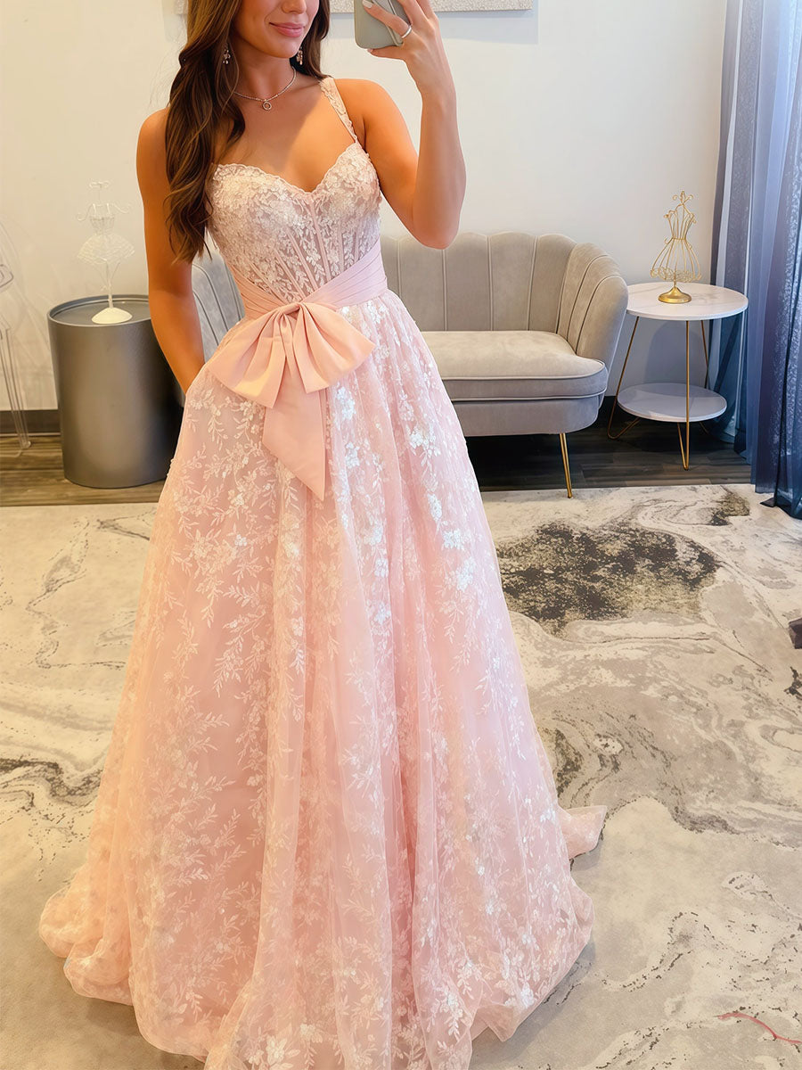 LightPinkStraplessALineSequinLongPromDresswithBow_2.jpg