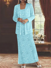 Chiffon Mother of the Bride Dresses with Sequins & Jacket