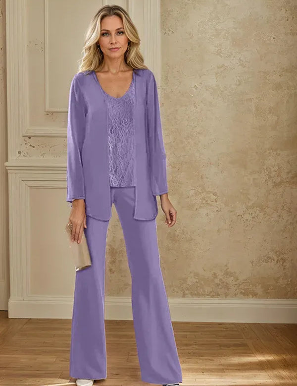 Chiffon Mother of the Bride Pantsuits with Jacket