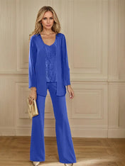 Chiffon Mother of the Bride Pantsuits with Jacket