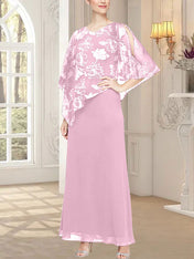 Long Glitter Mesh Dress with Novelty Asymmetric Overlay Bodice