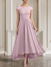 A-line Scoop Floor-Length Lace Chiffon Mother of the Bride Dress With Sequins