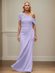 Trumpet/Mermaid Asymmetrical Mother of the Bride Dress with Appliques