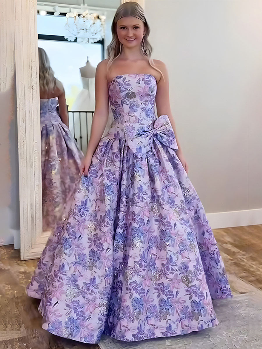 LilacFloralALineStraplessLongPromDresswithBow_1.jpg
