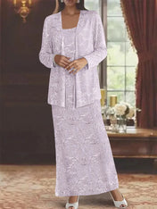 Chiffon Mother of the Bride Dresses with Sequins & Jacket