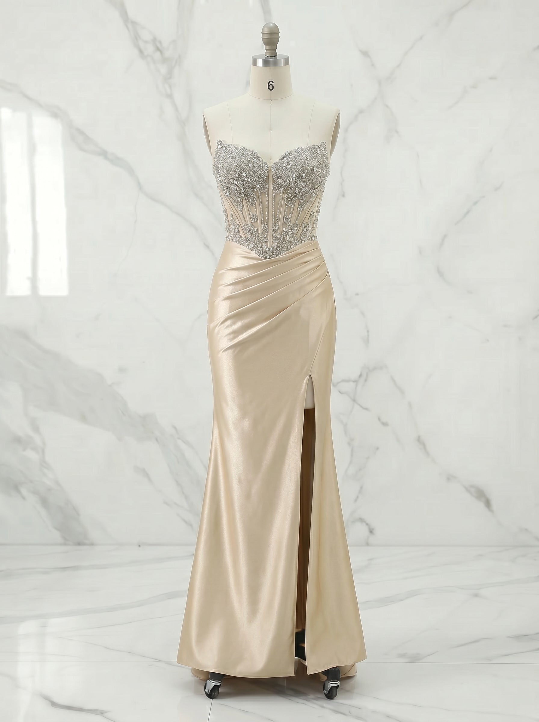 LuxuriousChampagnePlatinumBeadedIllusionCorsetSatinPromDress_2.jpg
