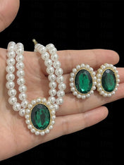 One-piece Suit Acrylic Earrings Necklace For Women's Fall Wedding Pendant Necklace Set